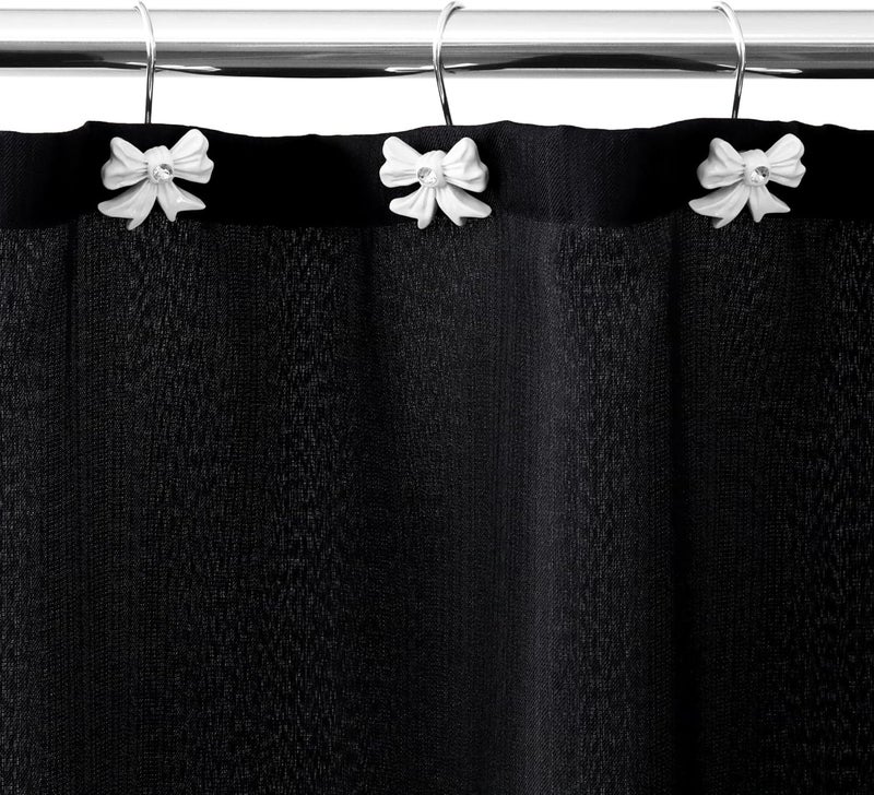 Popkozzi White Bow Shower Curtain Hooks: Elegant Bow Knot Shaped Rustproof Stainless Steel Rings for Girls, Bridal, and Classic Bathroom Décor – Decorative Accessories for Farmhouse, Minimalist Bathrooms - Image 5